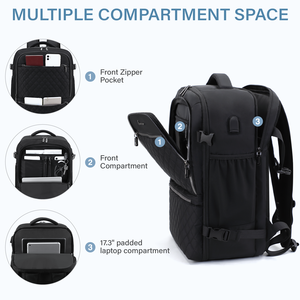 Vente en gros Sac à dos de voyage de randonnée personnalisé Sac à dos pour ordinateur portable Sac à dos de sport de plein air avec port USB - Product Image 2