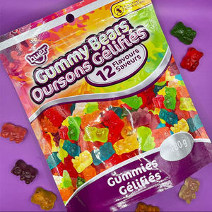 Toptan özel açılıp kapanabilir plastik yummy ayı sakızlı şeker temizle pencere kilitli ile yiyecek torbası stand up - Product Image 1