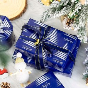 Christmas <b>Wrapping</b> <b>Paper</b> Blue Tree Design 17 Inch X Recyclable Gift Craft Use - Product Image 6