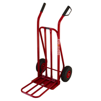 Carretilla de Mano con Recubrimiento en Polvo, Capacidad de 600 lb, Asas Dobles, 1200 x 500 x 480 mm, para Manipulación de Materiales, Carretilla de Dos Ruedas