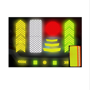 10 pièces remorque réflecteur véhicule voiture vélo roue porte adhésif réfléchissant nuit conduite visibilité avertissement <span class=keywords><strong>bande</strong></span> de sécurité autocollant - Product Image 1