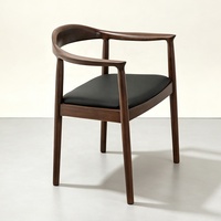 Chaise de salle à manger Kennedy en bois naturel et rotin, prix usine OEM/ODM, pour restaurant et café