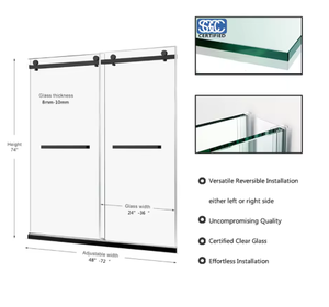 Salle de bain avec <span class=keywords><strong>douche</strong></span> à balançoire moderne <span class=keywords><strong>sur</strong></span> <span class=keywords><strong>mesure</strong></span> Jiangxi, <span class=keywords><strong>verre</strong></span> avec plateau rectangulaire, hôtel, appartement, salle de bain - Product Image 2