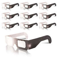 Vente en gros de lunettes d'éclipse solaire Kingvision 2024, modèle 112101, design personnalisé, monture intégrale, verres miroir, monture PC+Papier, unisexe