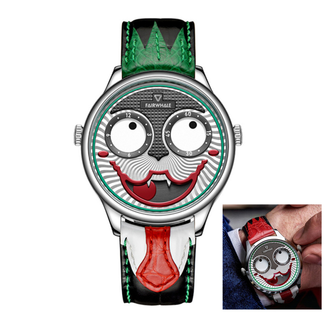 Mark Fairwhale Leather Strap 2 Colors Top Brand Mark Fairwhale Quartz Stainless Steel Personality Joker Watch FW-5600