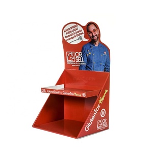 Two Tiers POS <b>Counter</b> Display Stand for Merchandise, Small Cardboard <b>Counter</b> Product Display Stands - Product Image 4