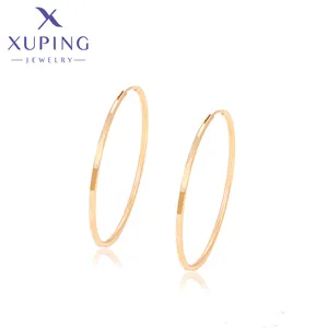 A00897879 XUPING jewelry 18K gold color elegant simple fashion Car flower earring Hoop simple earrings for young girls