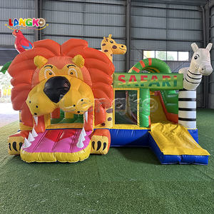 Parc animalier Hupfburg Château gonflable le plus vendu Maison de rebond gonflable populaire bon marché pour la fête des enfants - Product Image 4