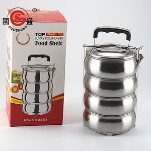 Gıda sıcak paslanmaz çelik bento kutuları hint carrier in taşıyıcı davul şekli yemek kabı seti öğle yemeği kutuları çocuklar için - Product Image 1