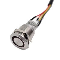16mm 19mm 22mm 25mm 5 Warna Led Logam Sentuh Klakson Merkuri Senter Tertutup 4-Pin SMD Tombol Tekan Saklar Pemicu Tl-LDKD2 HZ-75