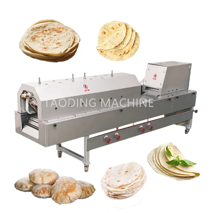 Máquina de pão pita conveniente e rápida, totalmente automática, fabricante de tortilhas, tacos, roti, automática