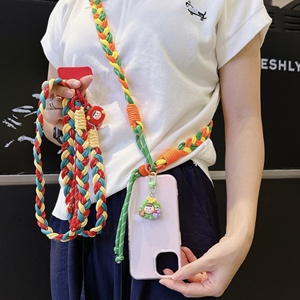 Cordon de téléphone <span class=keywords><strong>portable</strong></span> en nylon, long cordon bandoulière pour hommes et femmes, idéal pour l'extérieur et l'alpinisme, robuste, anti-perte, multicolore, tressé - Product Image 1