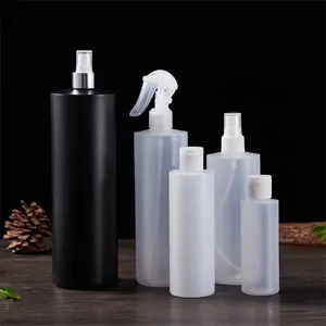 200ml 300ml 500ml schwarze HDPE-Plastikzylinder-Sprüh flasche mit feinem Nebel beten Trigger spray