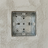 Boîtier de jonction électrique métallique VNX 86*86mm, boîtier mural en acier durable pour interrupteur, pour usage domestique et industriel