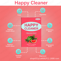 Capsules Protéinées Happy Cleaner Saveur Pastèque, Favorisant la Combustion des Graisses pour Adultes, 60 Capsules, Améliore la Santé Osseuse - Meilleures Ventes