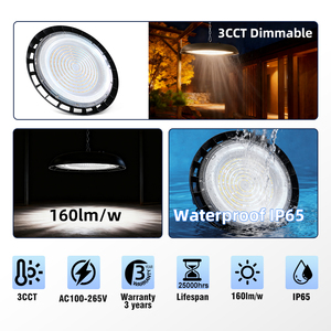 Chip Lumileds, 160lm/w Alta Efficienza 100W-200W 3CCT Dimmerabile Standard UE CE EMC LVD CB RoHS IP65 Impermeabile DOB Lampada Highbay - Product Image 3