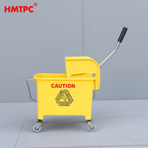 HMTPC 18L Mop Bucket Cart With 4 <b>Wheels</b> <b>Plastic</b> Dewatering Cart For Household And Commercial Cleaning - Product Image 4