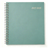 Planificador con espiral, encuadernación en espiral, 80 páginas, cubierta de papel liso, cuaderno personalizado, tamaño compacto, bloc de notas para tomar notas