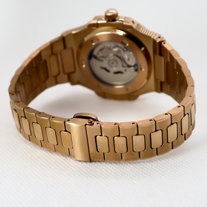 Chinese Custom Quality Wristwatch, 13mm Thick NH35 Movement, Skeletonized Mechanical Hand Strap, Sapphire <b>Case</b> - Product Image 5