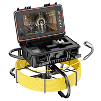 Caméra d'inspection de tuyaux 50M, 512Hz, auto-nivelante, DVR 9 pouces, 32 Go, vision nocturne, CMOS, IP68, caméra vidéo industrielle pour canalisations d'égouts