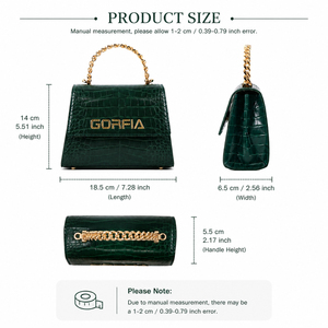 GORFIA Custom Logo <b>handbags</b> for women luxury Pu Leather Crocodile Embossed Crossbody bags Applicable to daily life - Product Image 6