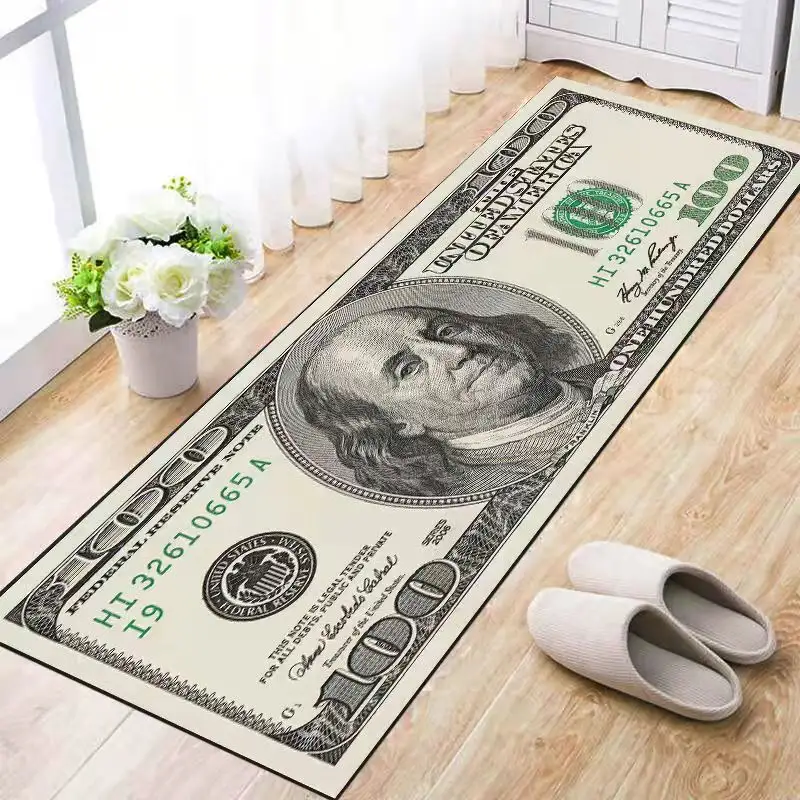 Epsilon tapetes para cozinha de 100 dólares, tapete de cozinha antiderrapante, decoração do quarto, dólar