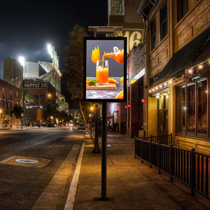 Panneau d'affichage LED double face étanche, écran LED pour poteau lumineux extérieur, boîte lumineuse personnalisée rétroéclairée pour stand de rue urbain - Product Image 1