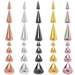 Accessoires de bijoux en acier inoxydable électroplaqué multi-tailles pour DIY : clous d'oreille, clous de lèvre, clous de sourcil, clous de <span class=keywords><strong>nombril</strong></span> style punk - Product Image 1
