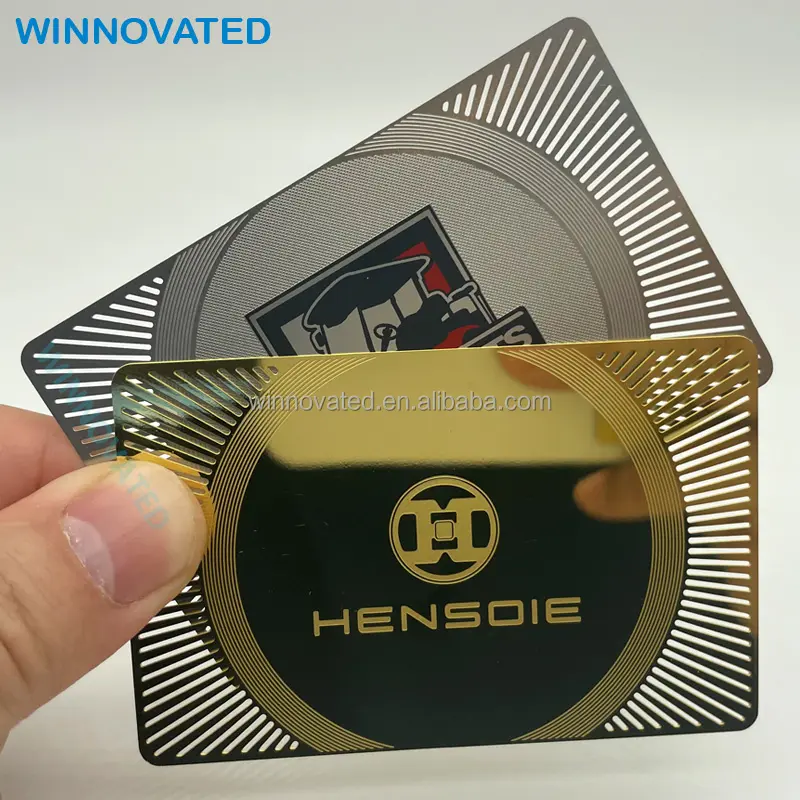 Горячая распродажа, отличное качество, черная матовая металлическая визитная карточка с логотипом