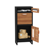 Boîte de livraison de colis extérieure moderne, armoire aux lettres intelligente, étanche, à montage au sol, structure KD, boîte de dépôt de colis avec pieds