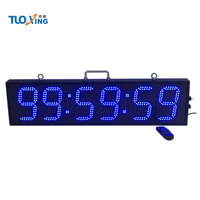 Jam Marathon Digital LED Luar Ruangan Besar 6 Inci 6 Digit Dua Sisi