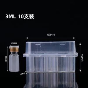 3ml Cillin Bottle <b>Box</b> Pet Vaccine With Lid <b>Plastic</b> <b>Box</b> 10 Pieces in clear Packing - Product Image 3