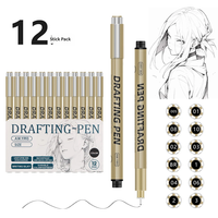Stylos à pointe fine professionnels, marqueurs imperméables pour croquis, peinture à la main, anime, fournitures scolaires d'art