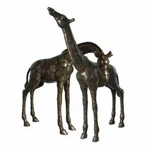 Statue d'animal en bronze Grande statue de girafe en bronze Sculpture en bronze