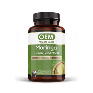 OEM Label Moringa Green Superfood with Organic Moringa <b>Leaf</b> Powder 1000mg Immune Support Energy Booster - Product Image 1