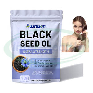 Ausreson Natural negro comino aceite de semilla cápsulas de geles suaves suplemento de Salud de la piel inmune vitamina E aceite de semilla negro cápsulas de gel suave - Product Image 1