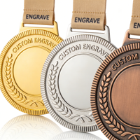 Proveedor de Medallas de Voleibol de Metal Dorado con Acabado Pulido Minimalista, Servicios Personalizados de Fábrica