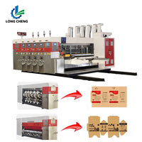 Machine d'impression automatique de boîtes à pizza en carton 4 couleurs, machine d'impression flexographique sur carton ondulé, machine de découpe et de rainurage