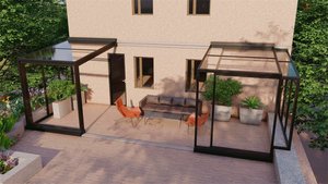 Sunrooms <span class=keywords><strong>4</strong></span> الموسم Solarium Sunroom إطار من سبائك الألومنيوم سقف زجاجي عازل شقة سكنية تطبيقات حديقة الفناء - Product Image 3