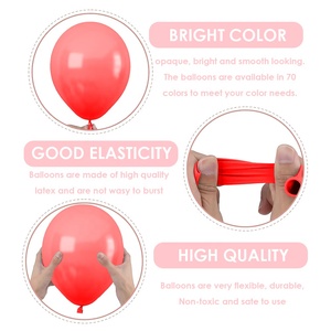 Haute qualité saint valentin thème fête décoration fournitures mat rouge <span class=keywords><strong>rose</strong></span> couleur biodégradable Latex ballon fabrication - Product Image 3