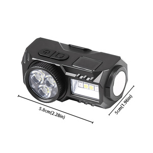 Lampe frontale LED rechargeable Qimai 2000 mAh avec affichage numérique, inclinable et réglable pour la course en extérieur, le camping et la randonnée - Product Image 5