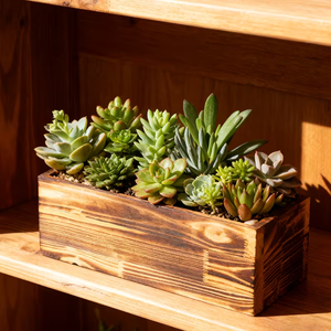 Boîte <span class=keywords><strong>rectangulaire</strong></span> en <span class=keywords><strong>bois</strong></span> pour fleurs, 8x4x4 pouces, pour faire pousser des plantes vertes sur les balcons ou les tables, grande jardinière en <span class=keywords><strong>bois</strong></span>. - Product Image 1