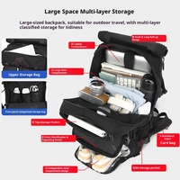 Nouveau Unisexe Extra-Large Capacité Étanche Oxford Sac À Dos En Plein Air Extensible Voyage Embarquement Sac À Dos Lettre 56-77L Bagages Sac
