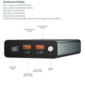 PD 100W 20000mah ricarica rapida Power Bank QC3.0 compatibile con Mac Book e Laptop per la ricarica in movimento - Product Image 5