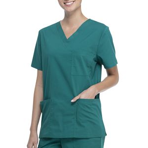 Scrub Set per le donne infermieristica <span class=keywords><strong>lavoro</strong></span> Scrub tasca uniforme Unisex manica corta con scollo a v tuta clinica infermiera uniforme Set - Product Image 2