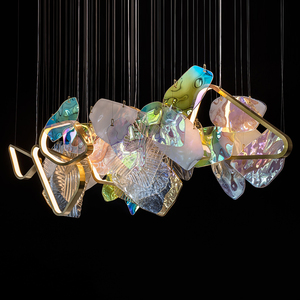 Candelabro de acrílico de lujo personalizado, iluminación para vestíbulo del Hotel, restaurante, para Bar Villa, recepción, sala de estar, arte - Product Image 1