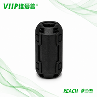 V18029 Inti Ferit Anti-Interferensi Tipe Snap-on 6mm ID, Inti Penekan EMC Sesuai RoHS&REACH untuk Kabel Daya & Sinyal