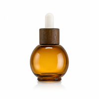 Offre Spéciale – Flacons compte-gouttes transparents pour huiles essentielles 20ml 30ml 50ml – Contenants vides pour parfum avec bouchon en bambou ou en bois massif