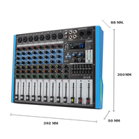 Mélangeur audio professionnel MIX8 Console audio numérique à 8 canaux avec connectivité USB Équipement vidéo et d'éclairage