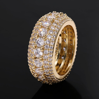 Anillo de Dedo Mlluki Chapado en Oro con Circonita Cúbica para Mujer, Anillo de Tenis con Circonitas, Estilo Hip Hop, Joyería Fina, Regalo